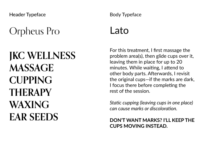 jkc brand typefaces