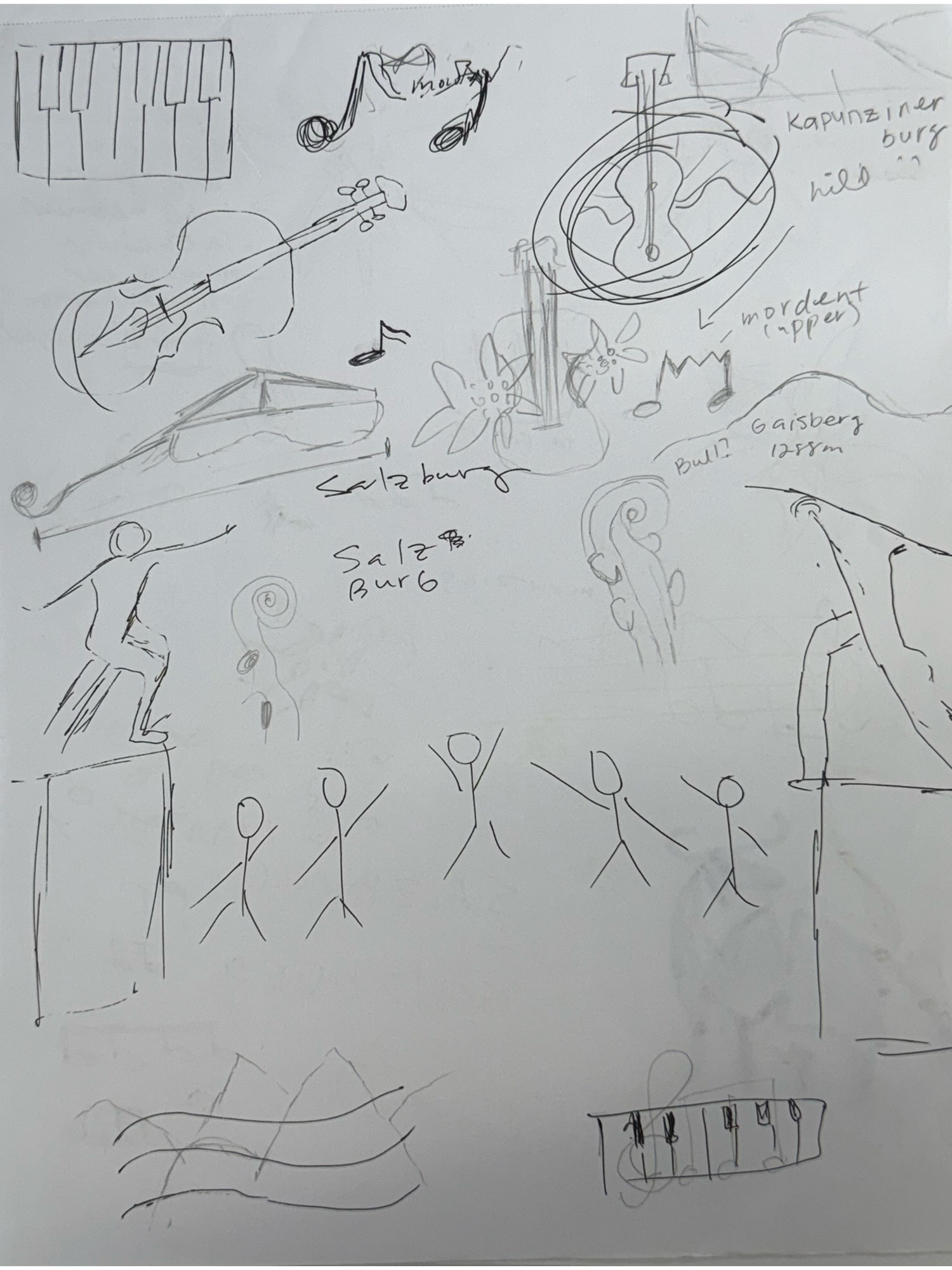 Sketches for Salzburg logo